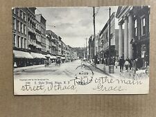 Postcard Ithaca NY New York State Street Horses Bicycles Vintage 1905 UDB picture