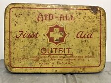 Aid All First Aid Outfit Vintage EMPTY Collectable Tin Storage Container Display picture