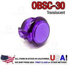 Sanwa Original OBSC-30 Violet (Purple) Translucent Push Button JAMMA picture