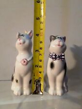 1950's Japan Anthropomorphic Kitty Cat Couple Salt and Pepper Shaker Set picture