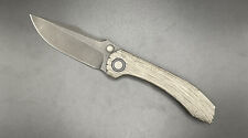 Brian Brown Knives Raptor V1 Barked Titanium Stonewashed M390 Pirate Custom picture