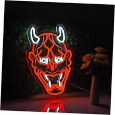 Japanese Hannya Mask Neon Sign for Wall Décor Devil Tattoo Studio Shop with  picture