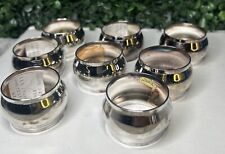 Set Of 8 Vintage Made In Hong Kong Silver Napkin Rings  picture