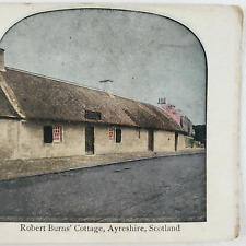 Robert Burns Cottage Alloway Stereoview c1905 Scottish House Scotland Card H69 picture