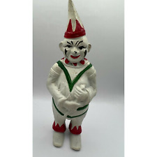 Antique A.C. Williams Cast Iron Circus Clown Still Bank Painted Collectible picture