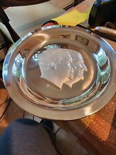 1973 Richard Nixon Spiro Agnew Official Inaugural Sterling Silver 8” Plate picture