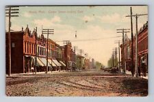 Ithaca MI-Michigan, Center Street Looking East, Antique, Vintage c1909 Postcard picture