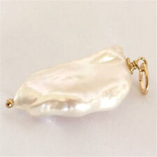 1pcs Handmade natural white Baroque freshwater Pearl pendant Natural Charm picture