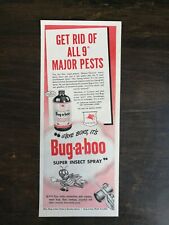 Vintage 1945 Bug-A-Boo Super Insect Spray Original Ad 324 picture