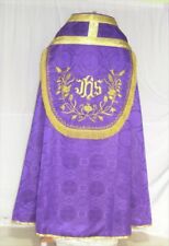 Violet Purple Cope Vestment Stole Benediction Lined Latin Mass Trad Catholic picture