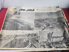 WW2 Vintage NEWSMAP POSTERS ORIGINAL US 1944-1945 Lot of 7 See Description picture