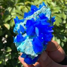 425G Natural blue copper sulfate mineral specimen healing picture