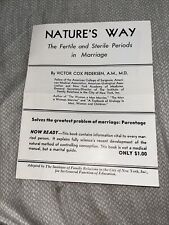 Vintage Advertisement for Nature’s Way: Fertile and Sterile Periods in Marraige picture