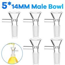 5PCS 14MM Male Glass Bowl For Water Pipe Hookah Bong Replacement Head NEW picture