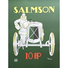 Salmson 10 HP vintage car poster picture
