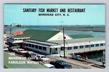 Morehead City NC-North Carolina, Sanitary Fish Market, Vintage Postcard picture