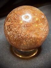 STUNNING Copper Rutile Quartz Sphere With Stand, 2 Inches, 193 Grams picture