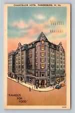 Parkersburg WV-West Virginia Chancellor Hotel, Antique Vintagec1946 Postcard picture