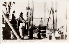 Fort Norman NWT Imperial Oil Co. Chris Taylor Oil Gusher Real Photo Postcard E83 picture