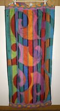 Vintage Royal Terry Colorful Geometric Cotton Beach Towel 30x60 Thailand picture