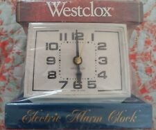 Vintage Westclox Electric Alarm Clock White Sealed BRAND NEW picture