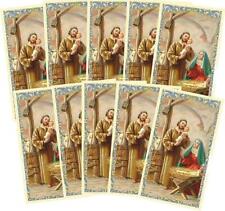 Bulk Holy Family Nativity Christmas Prayer Cards With Mary and Joseph 10 Pack picture