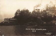 South Point Epworth Heights Ludington Michigan MI Cottages 1910 Real Photo RPPC picture