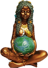 Mother Earth Statue, Fertility Nature Gaia Goddess Statue, Wiccan Altar Table Su picture