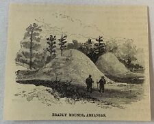 1886 magazine engraving~ BRADLY MOUNDS, Arkansas picture
