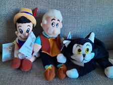 Rare NWT Vintage 3 Pc Disney Store Pinocchio Gepetto Figaro 8