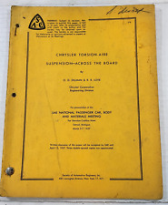1957 SAE Materials Meeting Presentation - Chysler Torsion-Aire Suspension picture