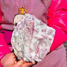 5.25LB Natural pink tourmaline quartz crystal rough mineral specimens healing picture