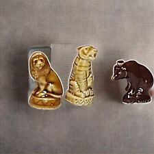Vintage Wade Whimsies Circus Lion & Tiger & Bear - Oh My Figurines Lot of 3 picture