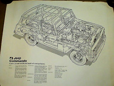4 VINTAGE 1970's AMC JEEP CUT-AWAY DEALER POSTERS~COMMANDO~TRUCK~CJ-5~WAGONEER picture