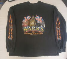 Vtg 2001 Harley Davidson Warrs London England Long Sleeve Flame Mens 2XL T Shirt picture