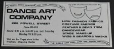1969 Print Ad San Francisco Dance Art Company 222 Powell St Fashion Fabrics picture
