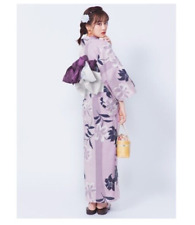 Kimono Yukata Set Grail Dress Modern Lily Purple Kyoto Summer Clothes  Japan picture