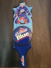 Rare Vtg Labatt Blue Acrylic and Wood Goalie and Puck Beer Tap Handle picture