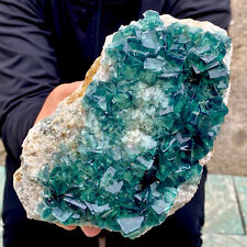 3LB natural super beautiful green fluorite crystal ore standard sample picture