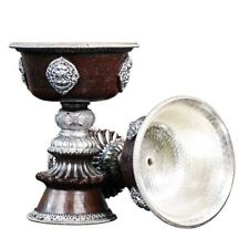 1pcs 15cm Nepal copper handmade silvering Butter lamp candleholder Candlestick picture