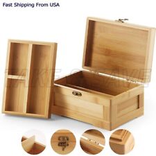 Bamboo Wooden Stash Box with Rolling Tray Stash Box Combo to Organise Herbs picture
