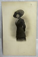Antique Real Postcard Photo RPPC Stylish Confident Young Woman Early 1900s picture