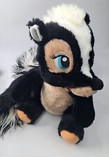 Disney Parks Bambi FLOWER THE SKUNK 12” Plush W/ 40” Long Tail Stuffed Toy picture