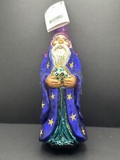 Christopher Radko MIDNIGHT MAGIC Blue Star Robe Purple Wizard Ornament 98-497-0 picture