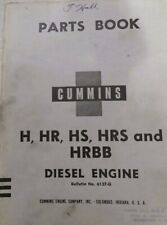 CUMMINS DIESEL ENGINE PARTS BOOK  1955 H HR HS HRS HRBB no 6127-G picture