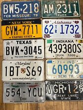 10 Mixed States license plate lot for collecting or craft picture