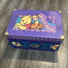 Winnie The Pooh Storage Keepsake Box Sturdy Metal Reinforced Corners & Handles picture