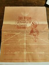 Alcoholics Anonymous 21st Las Vegas Roundup Schedule Flyer 1987 picture