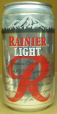 RAINIER LIGHT BEER alum. CAN with MOUNTAINS Seattle WASHINGTON 110 Calories gd.1 picture