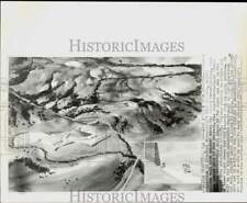 1959 Press Photo Drawing of Stanford University Linear Electron Accelerator picture